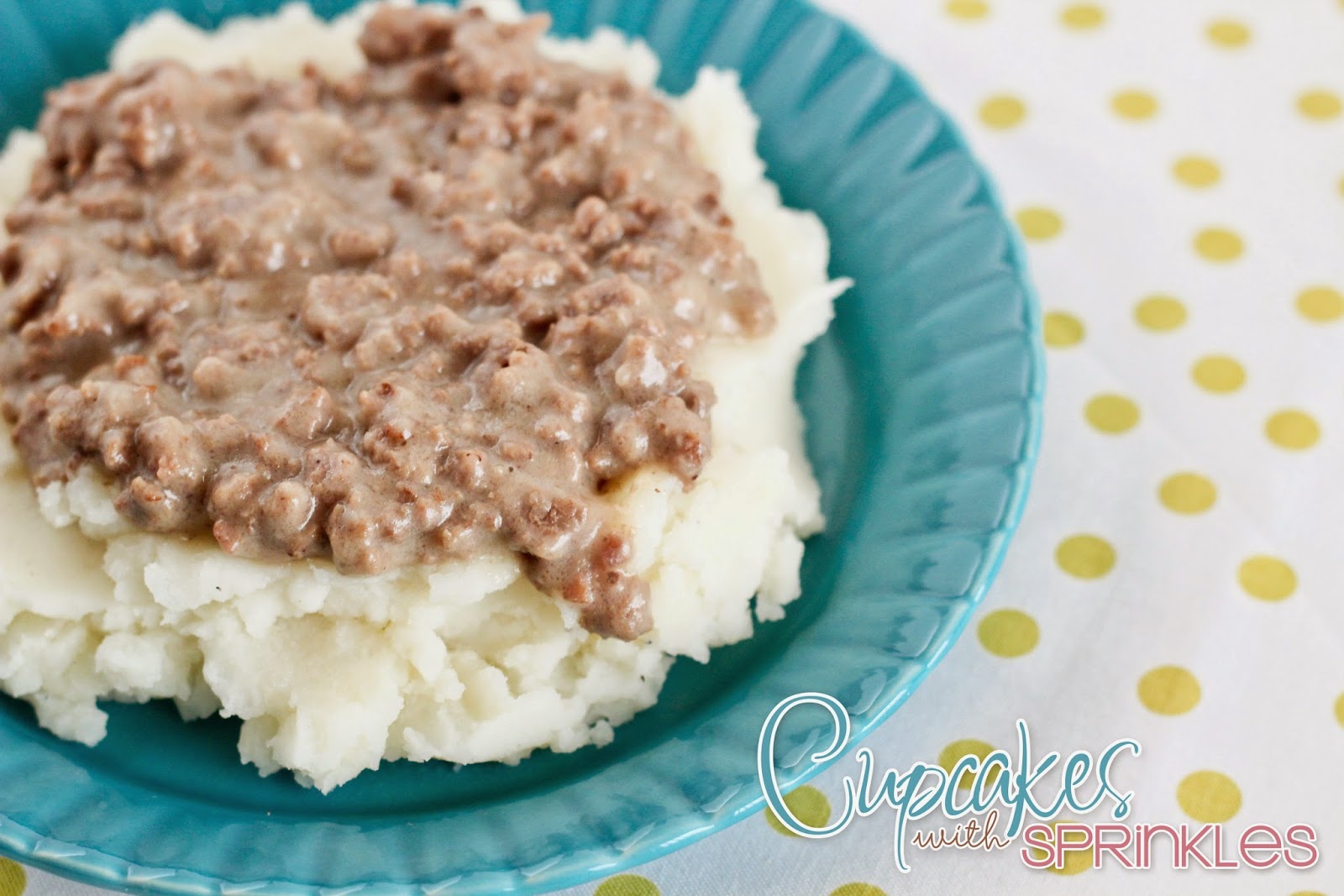 hamburger gravy mashed potatoes like school